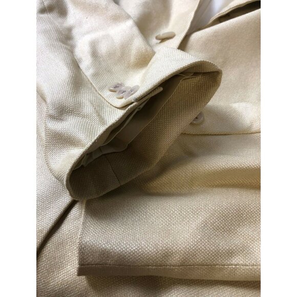 SFI Femme Pour Nordstrom Cream/Ivory Silk Blazer Two-Button Front sz S/M - Picture 11 of 12